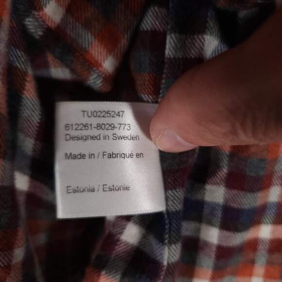 Stenstroms Flannel Button Shirt Mens XL Long Sleeve Plaid Fitted Body Soft - Picture 11 of 12